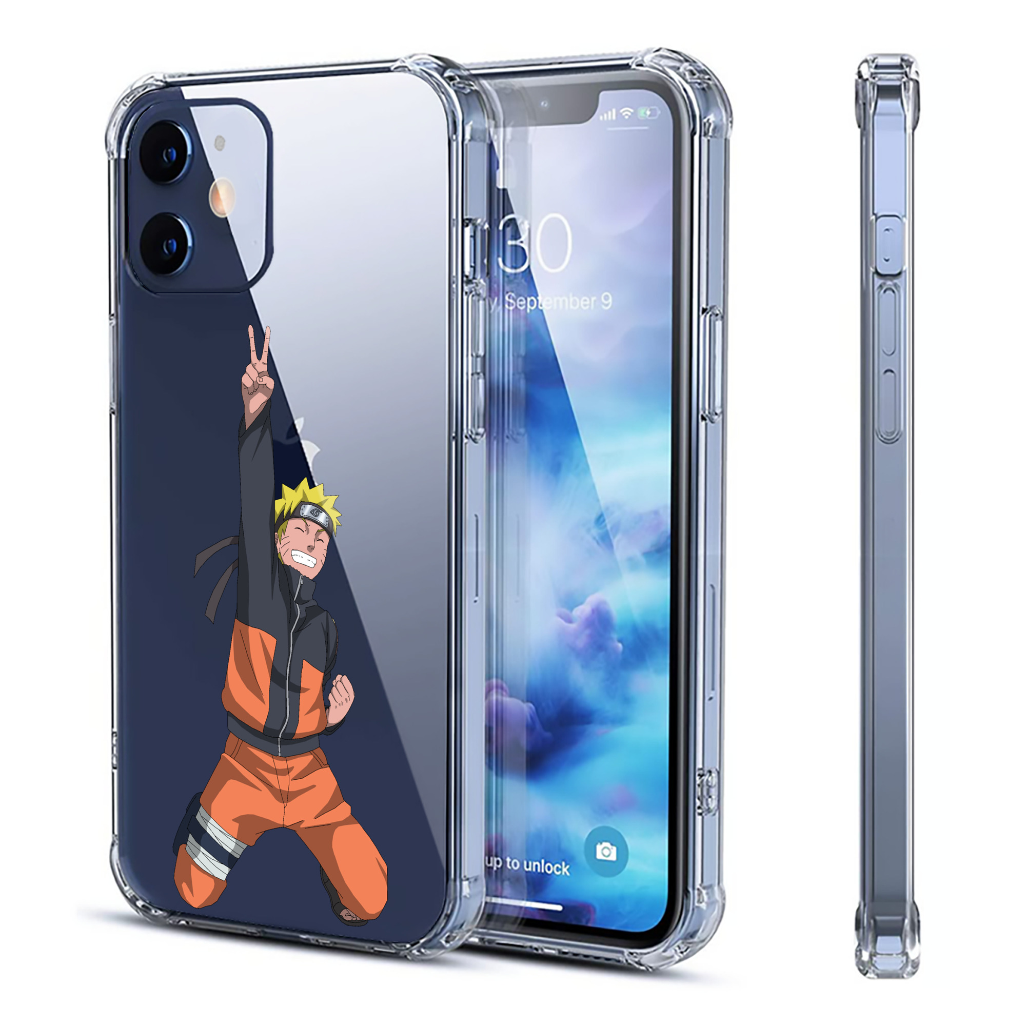 （画像用） NARUTO -ナルト- うずまき ナルト Uzumaki Naruto 【iPhone 12シリーズ対応】透明スマホケース（クリアソフトケース）